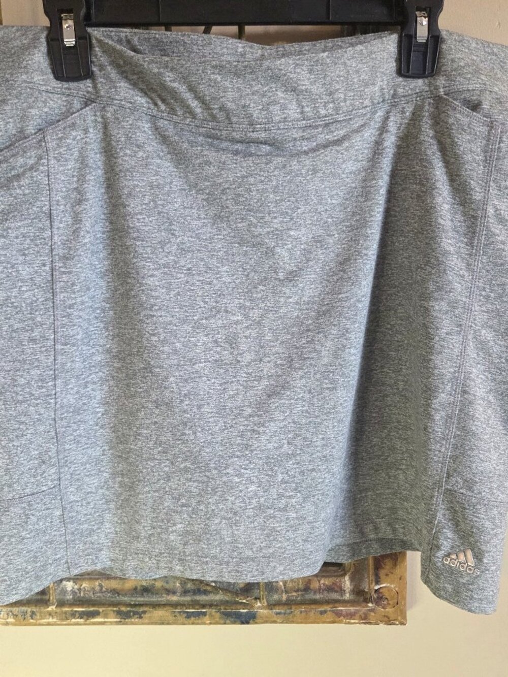 Adidas Golf Women's Pull-On Heathered Skort Heather Gray Built-In Shorts Size L
